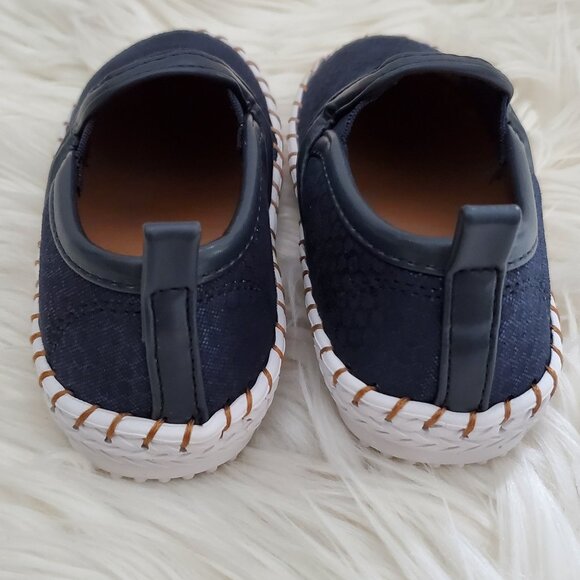 Cozy Cub Navy Blue Fashion Toddler Soft Sole Sports Shoes SZ 6.5 - Picture 6 of 10